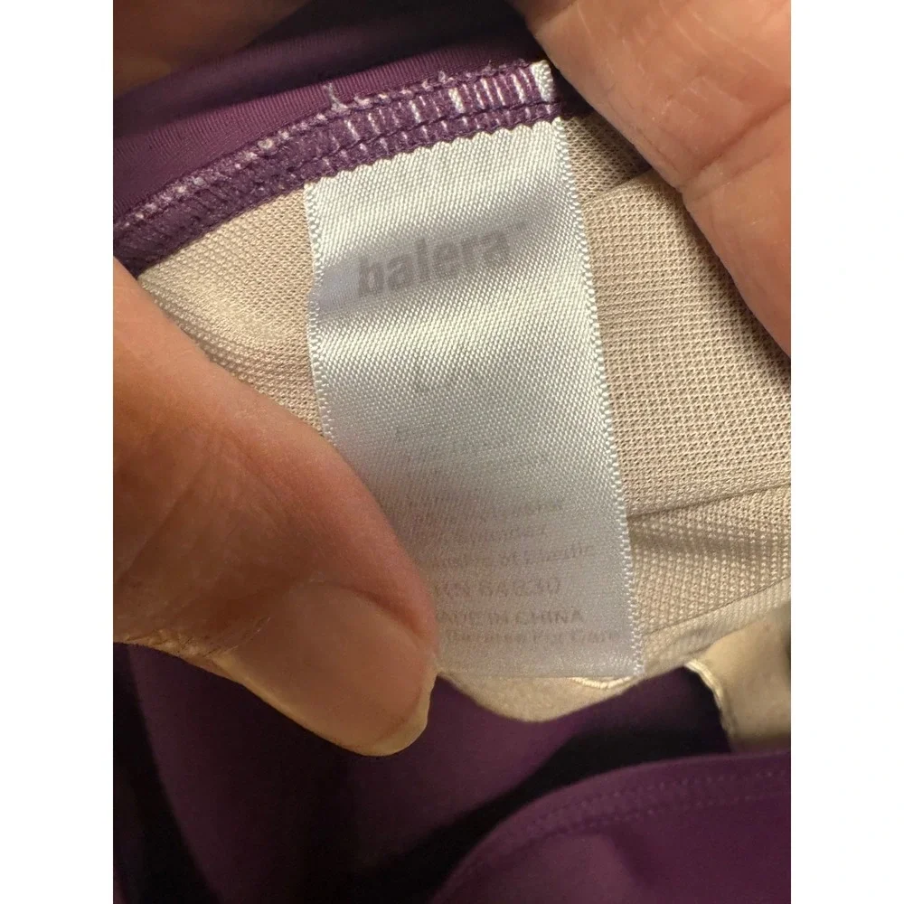 Balera Women's Athletic Racer Back One-Piece Purple Swimsuit SZ Large
